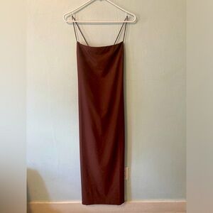 BHLDN Gavin dress - cocoa plum - size 10 - open back - unworn